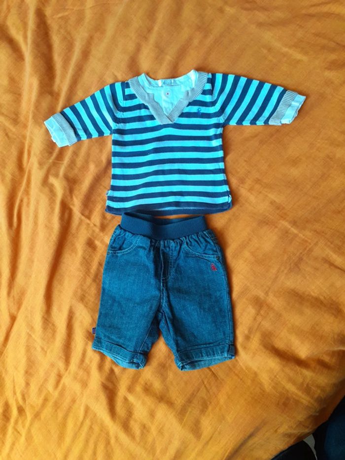 Ensemble okaibi marinière