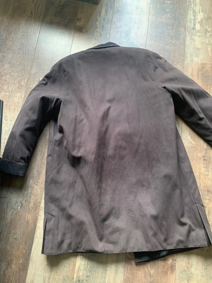 Manteau imitation daim noir - photo numéro 6
