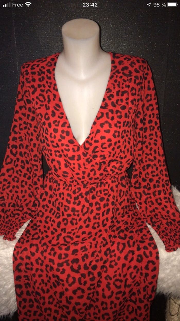 Robe rouge imprimé