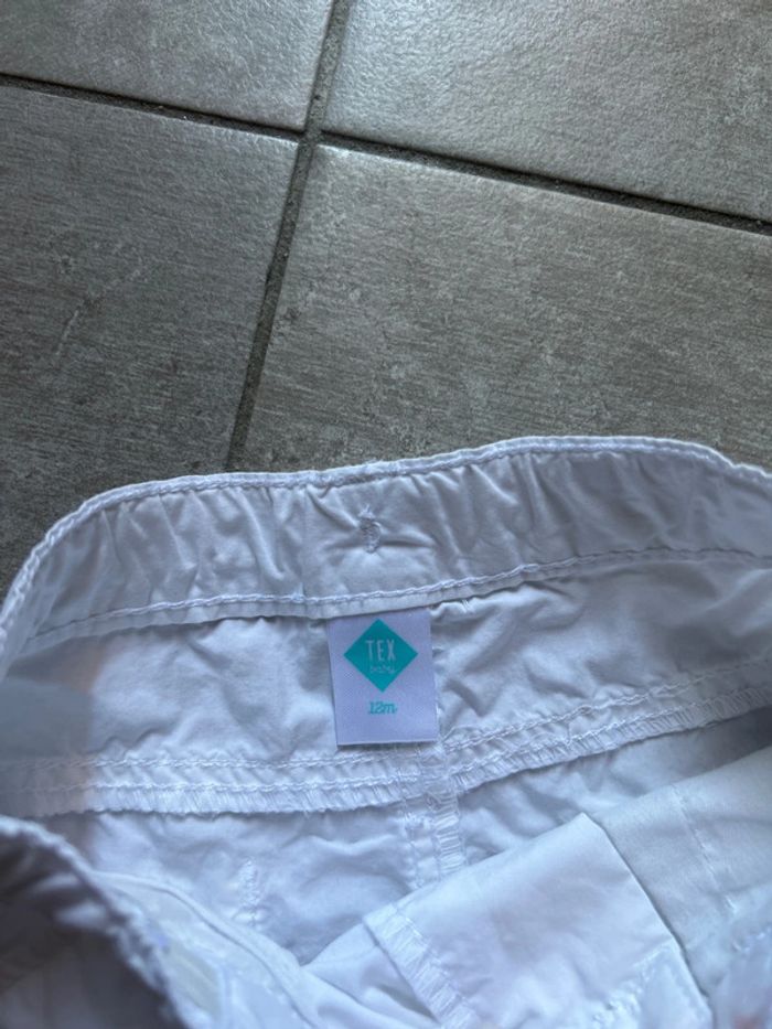Pantalon léger bébé blanc 12 mois - photo numéro 2