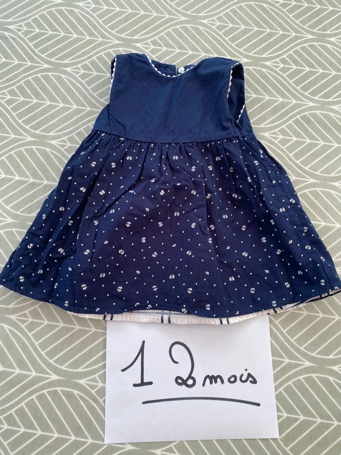 Très belle robe réversible avec son bloomer 12 mois - photo numéro 6