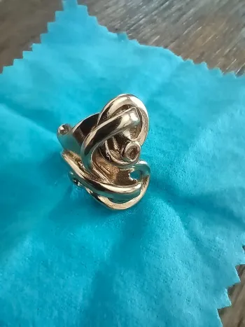 Bague chunk vintage doré