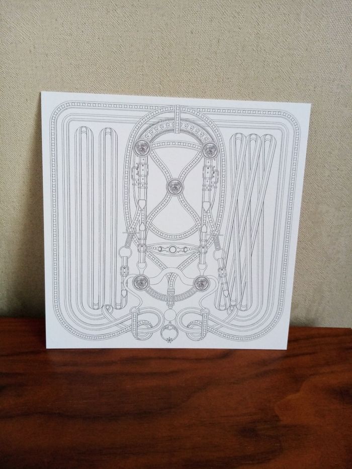 Carte à colorier Hermès