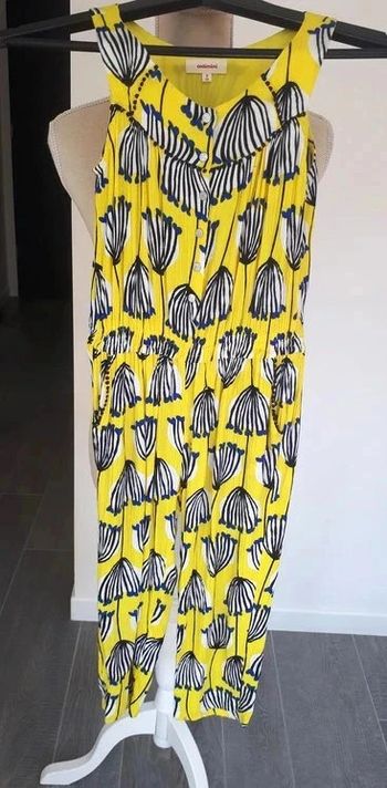 35 € Combinaison estival sans manches jaune, noir, blanc et bleu Catimini