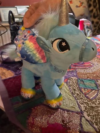 Peluche arc en ciel licorne 35 cm