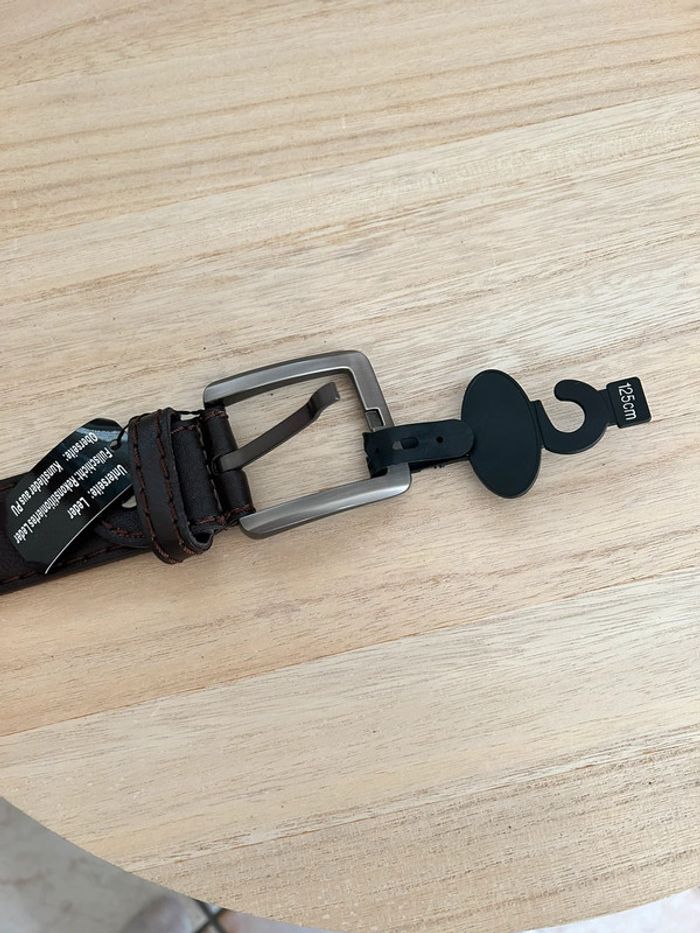 Ceinture en cuir marron taille 125 cm - photo numéro 3