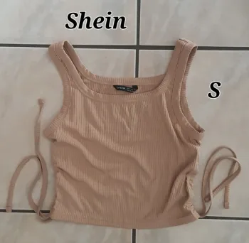 Top beige abricot shein
