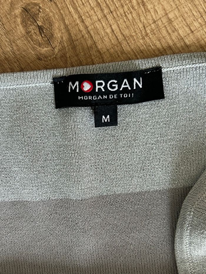 Robe grise et argentée à manches courtes Morgan taille M TBE (taille petit) - photo numéro 10