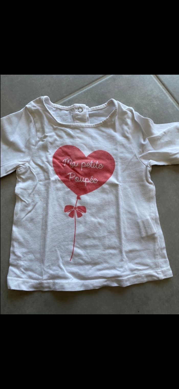 Teeshirt manches longues 12 mois - photo numéro 2