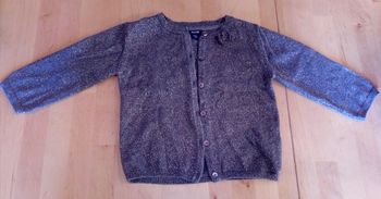 Gilet gris pailleté