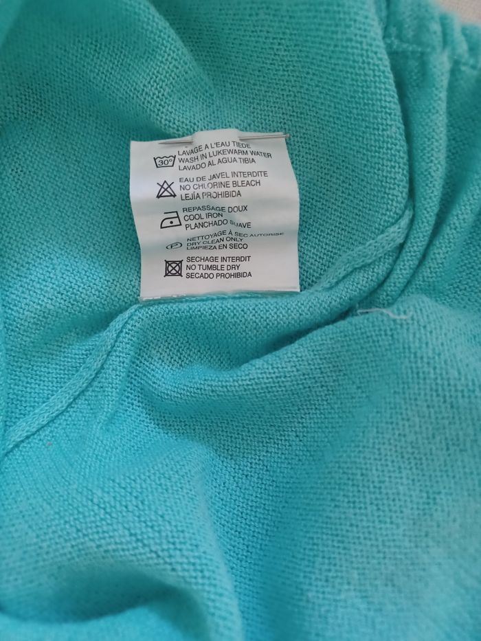 Gilet fin Naf Naf Turquoise taille L - photo numéro 10