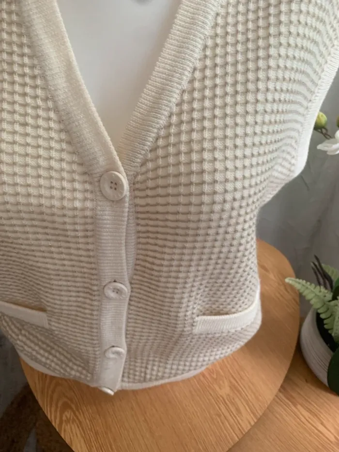 Veste Lecomte vintage sans manches  taille 40 - photo numéro 4