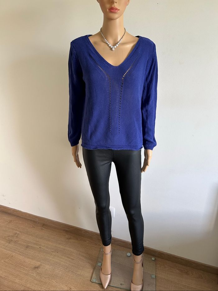 Pull bleu à manches longues Captain Tortue taille M TBE - photo numéro 3