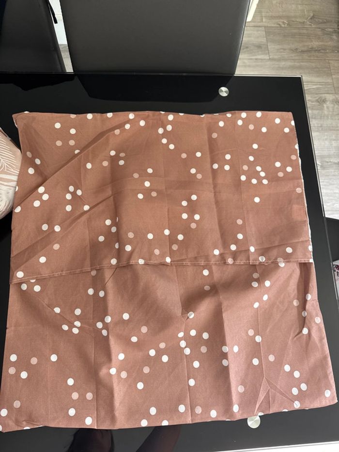 💤ensemble couverture légère imprimé + par-dessus taie d’oreiller - carré d’azur- neuf - photo numéro 8