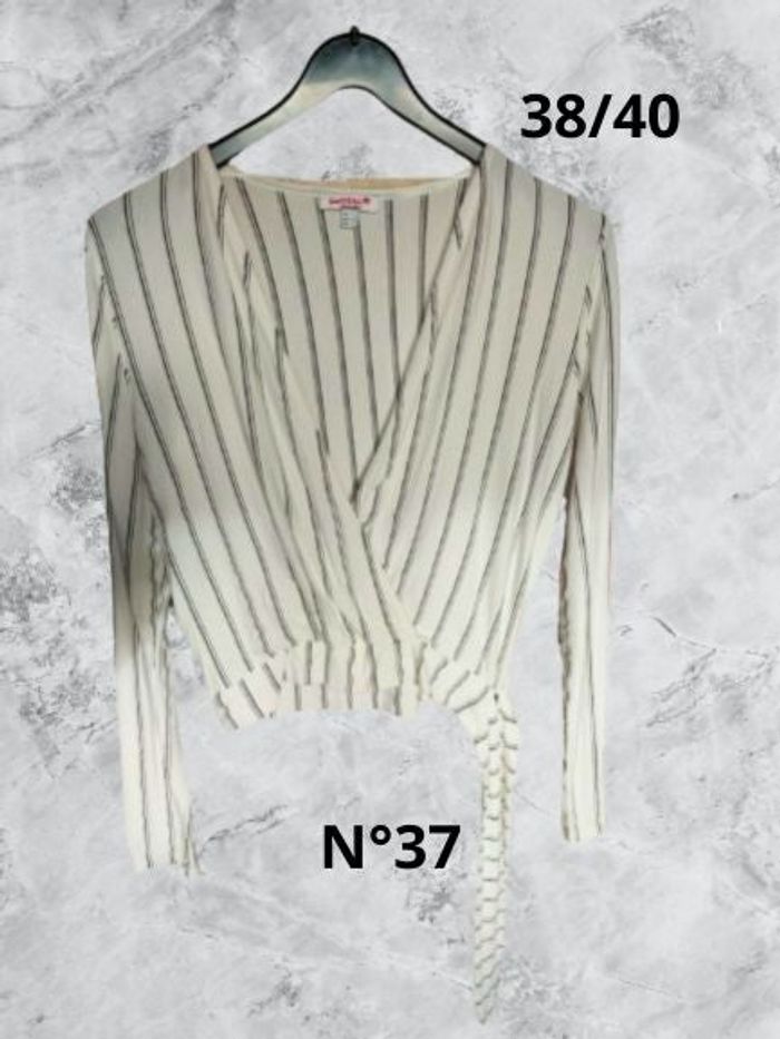 N°37 Cache cœur blanc T38/40. Jennyfer.