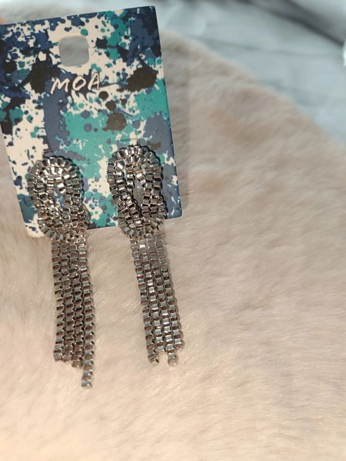 Boucle d'oreille Noeud Marin Argenté 🩵 - photo numéro 2