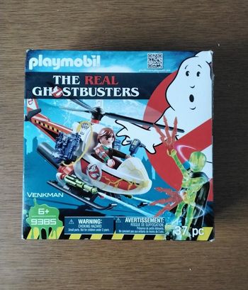Playmobil Venkman avec hélicoptère, complet,  référence  9385 ,comme neuf 