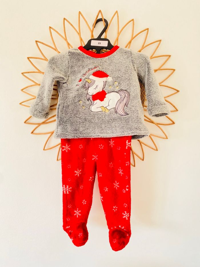 Pyjama en velours 6 mois 68 cm - photo numéro 2