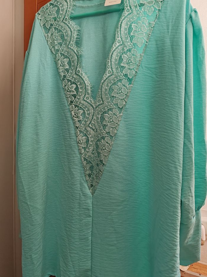 Robe/tunique vert d'eau taille unique - photo numéro 2