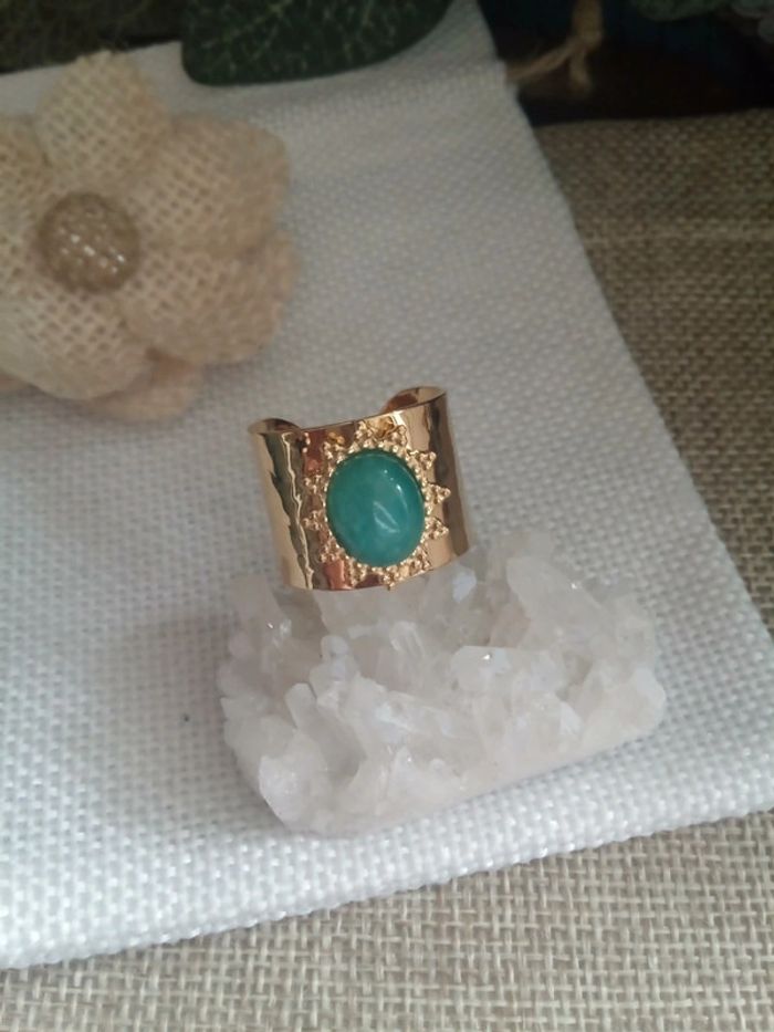 Bague pierre d'amazonite - photo numéro 2