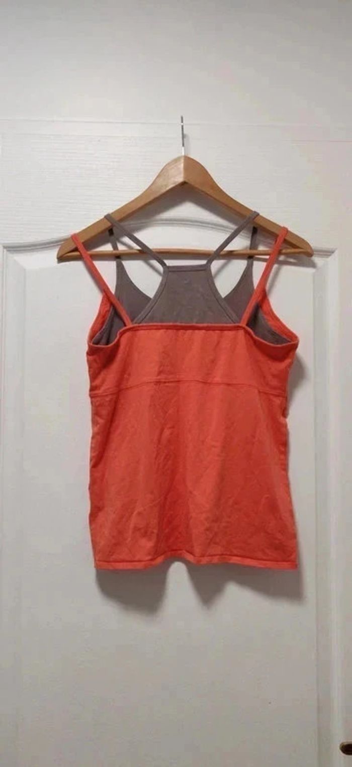 Débardeur Domyos corail et taupe M - photo numéro 2