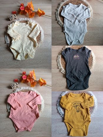 Lot de body 3mois uni/simple