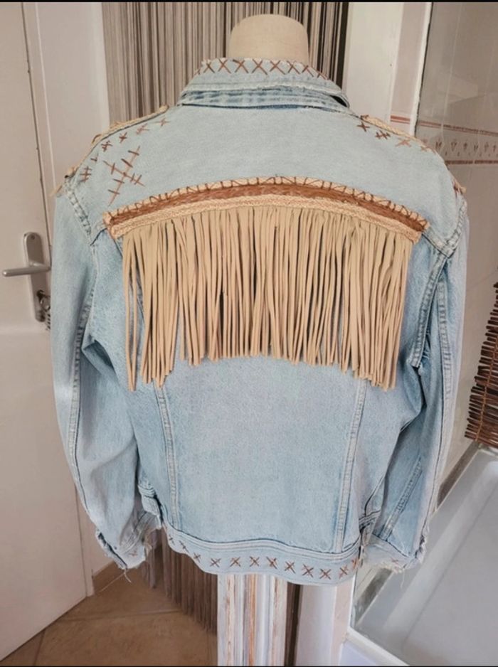 Blouson lee vintage customisé taille L - photo numéro 2