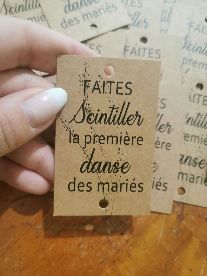 Lot de 35 étiquettes faites scintiller la première danse des mariés - photo numéro 2