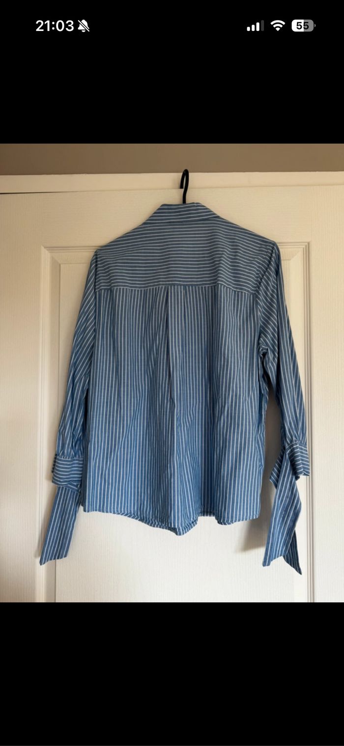 Chemise bleue rayures blanches - photo numéro 6