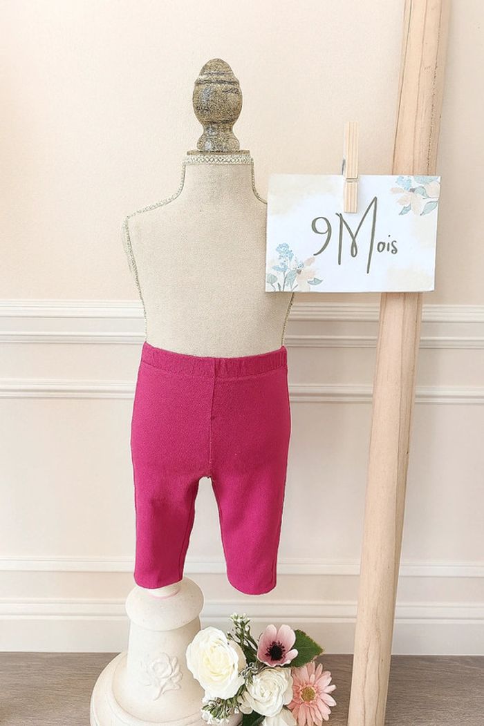 Leggings rose 9mois - Mots d'enfants