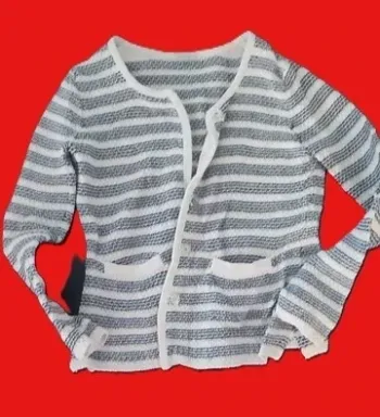 👚 Gilet femme rayé – Taille 36