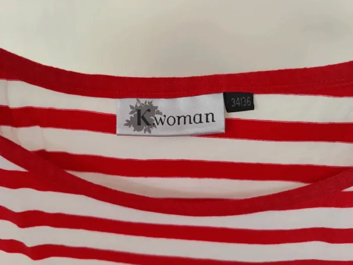 Tunique t-shirt rayé visage grand 36 = 38/40 - photo numéro 4