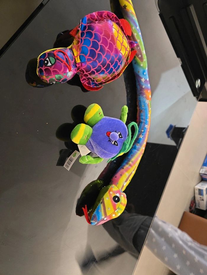 Lot de 3 peluches animaux neuves