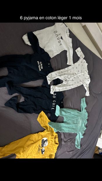 13 pyjama en coton 1 mois