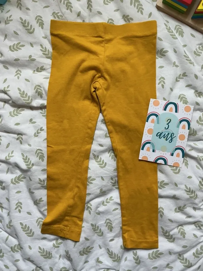 legging long moutarde 3 ans tissaia - photo numéro 2