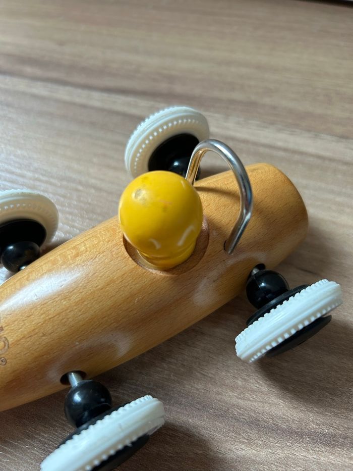 Voiture de course en bois BRIO vintage - Jaune - photo numéro 3