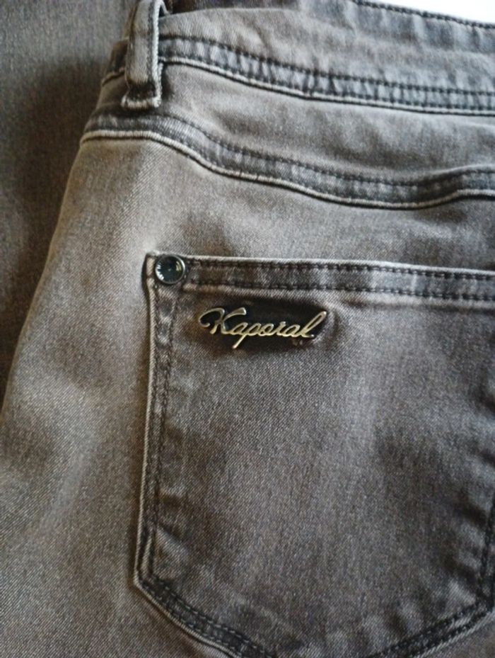 Pantalon jeans femme Kaporal rétro vintage taille 40 coupe slim - photo numéro 7