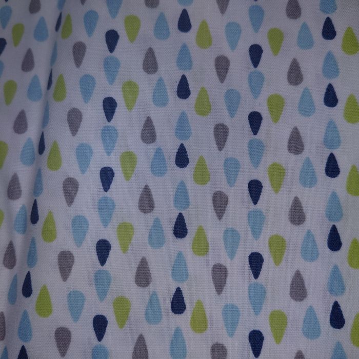 Buttinette- Coupon de coton gouttes bleu vert - photo numéro 3