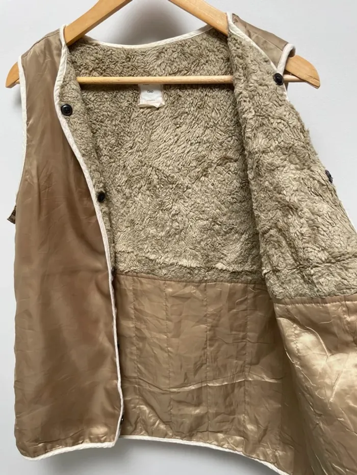 Gap Liner Vest Camel Brown Womens S - photo numéro 3