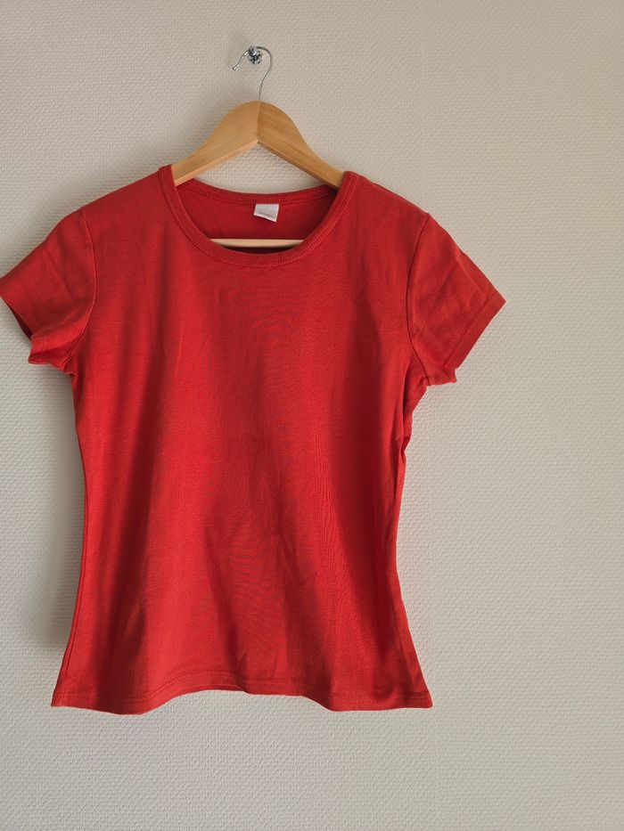 Tee-shirt manches courtes - Taille 38 - Camaïeu - photo numéro 3