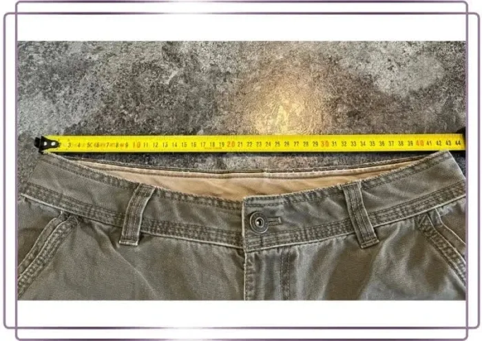 Short kaki cargo homme Bass&co 34x32 Pantaloncini carpentiere uomo Zimmermannsshorts Herren - photo numéro 4