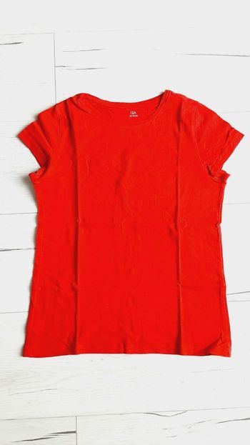 Vêtement fille tee-shirt manches courtes rouge Kiabi 12 ans
