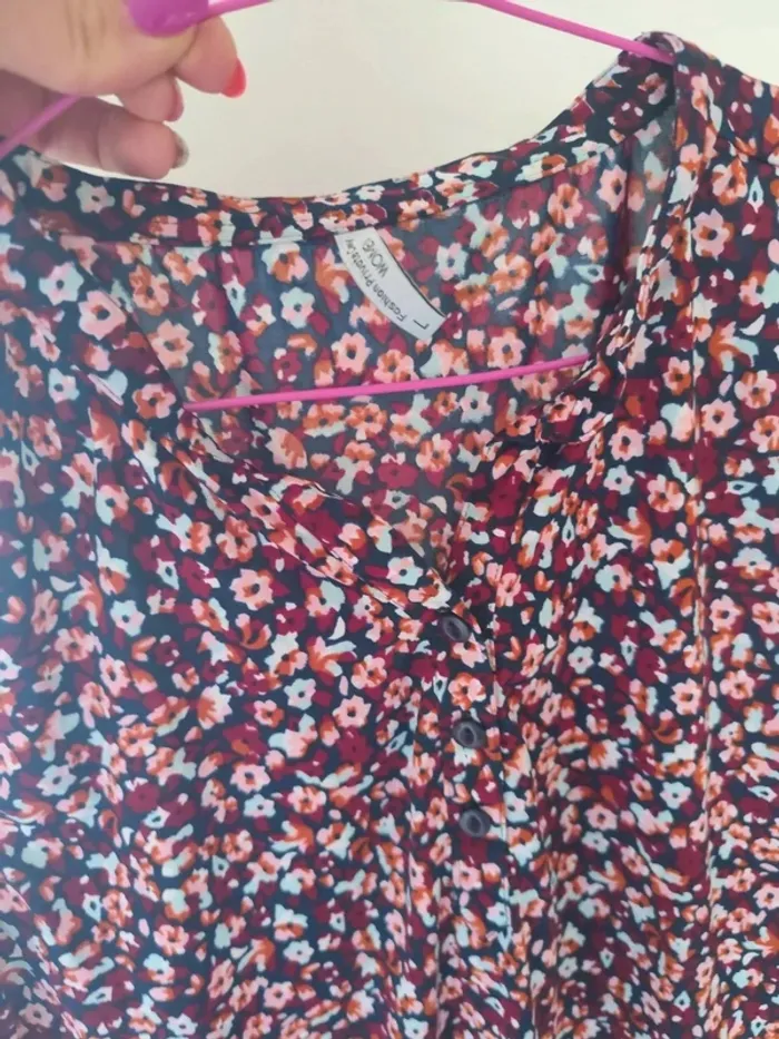 Blouse fleurie L - photo numéro 2