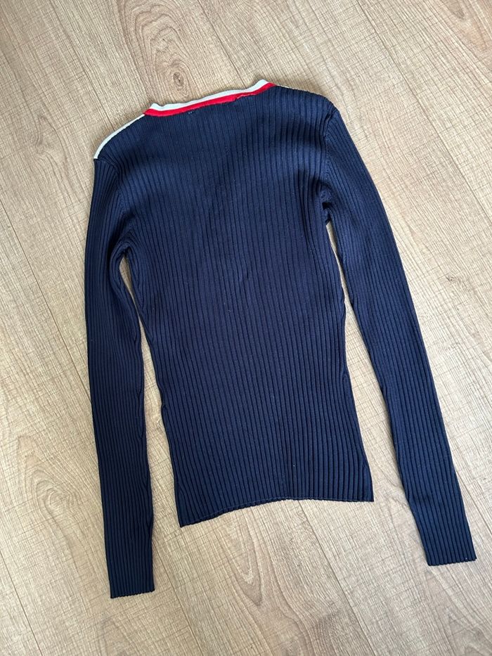 Pull bleu marine à manches longues Morgan taille XS bon état (léger défaut) - photo numéro 8