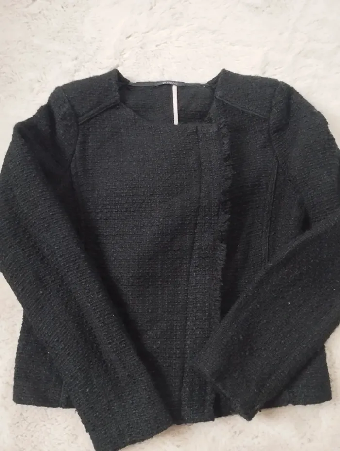 Veste noire style perfecto Promod 36 - photo numéro 2