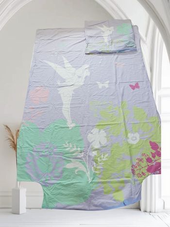 Parure de lit 1 personne motif fée clochette 