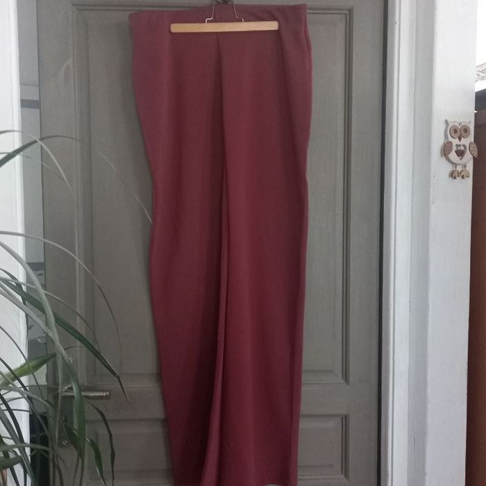 pantalon fluide brique