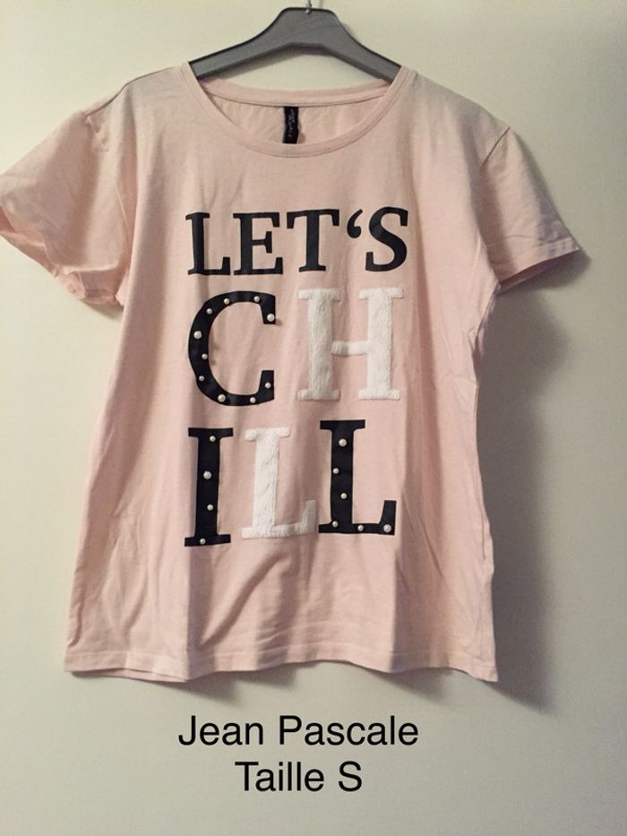 T-shirt rose « let’s chill » Jean Pascale Taille S