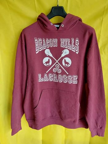 Sweat à capuche mixte Beacon Hills Lacrosse Taille L