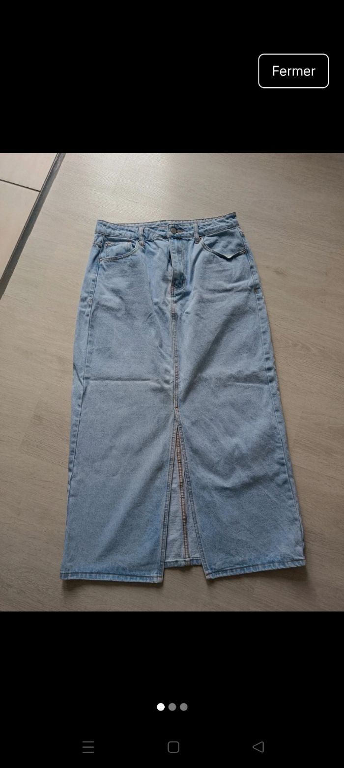 Jupe longue en jean